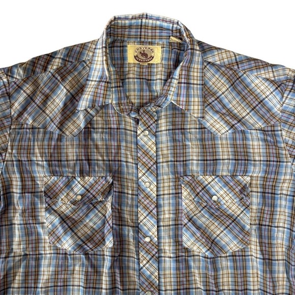 Vintage Cheyene Outfitters Men's Western Plaid Pearl Snap Shirt Size L - Picture 3 of 4